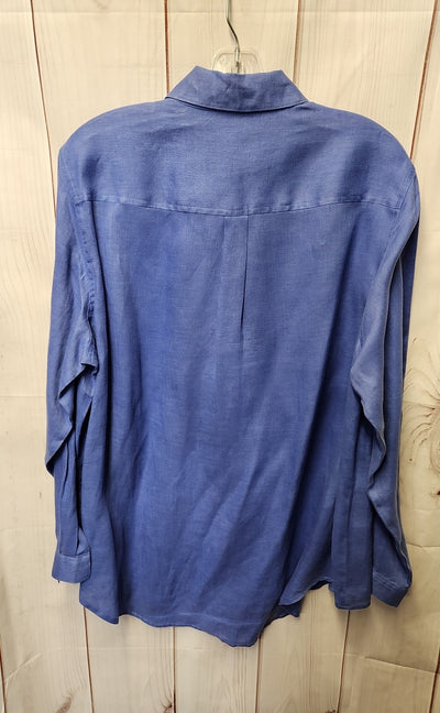 Lord & Taylor Women's Size 1X Blue Long Sleeve Top