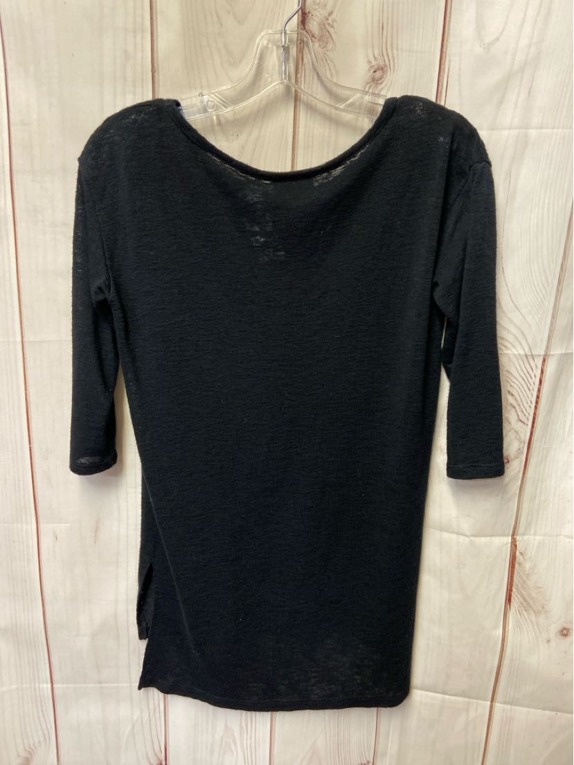 W5 Women's Size S Black 3/4 Sleeve Top