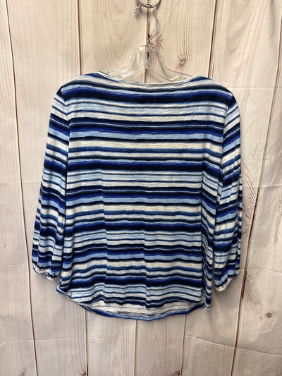 Talbots Women's Size L Blue 3/4 Sleeve Top