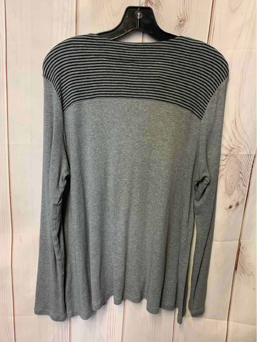 J Jill Women's Size M Gray Long Sleeve Top