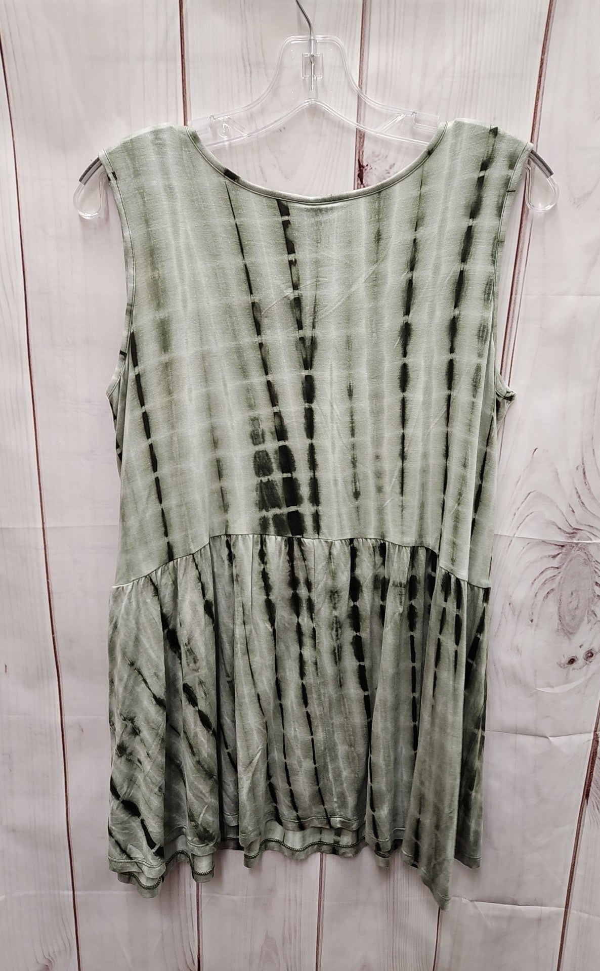 NWT Bobeau Women's Size 1X Olive Green Sleeveless Top