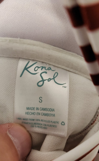 Kona Sol Women's Size S White & Red Swimsuit