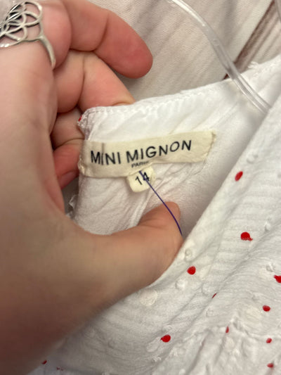 Mini Mignon Girl's Size 14 White Dress