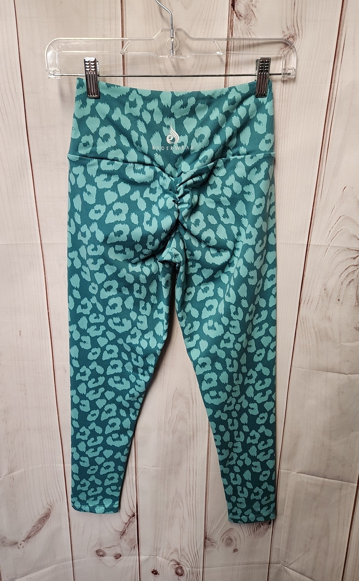 Ryderwear Women's Size S Teal Animal Print Leggings