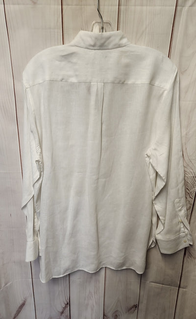 Lauren by Ralph Lauren Women's Size 1X White Long Sleeve Top