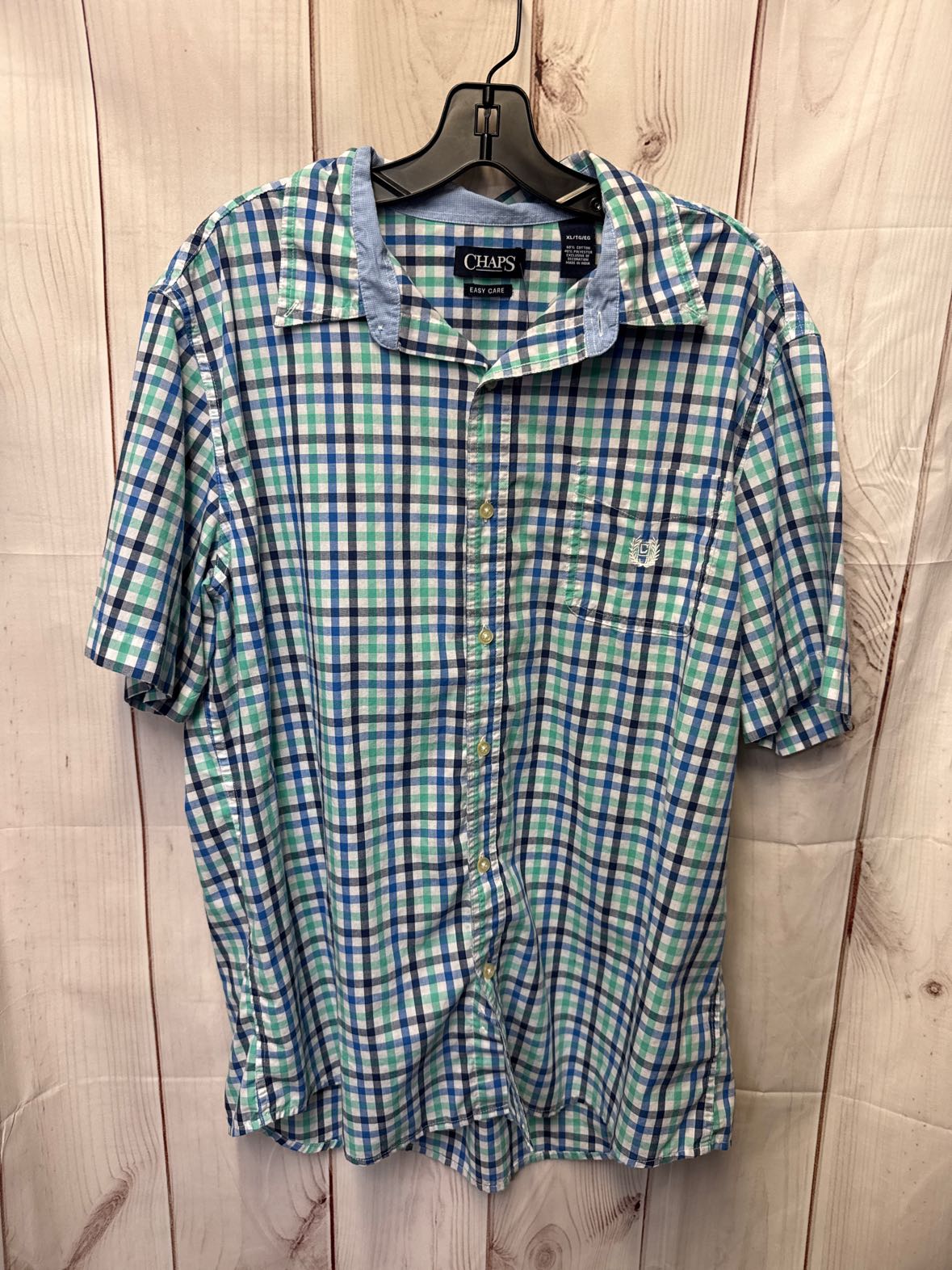 Chaps Men's Size XL Blue & Green Shirt