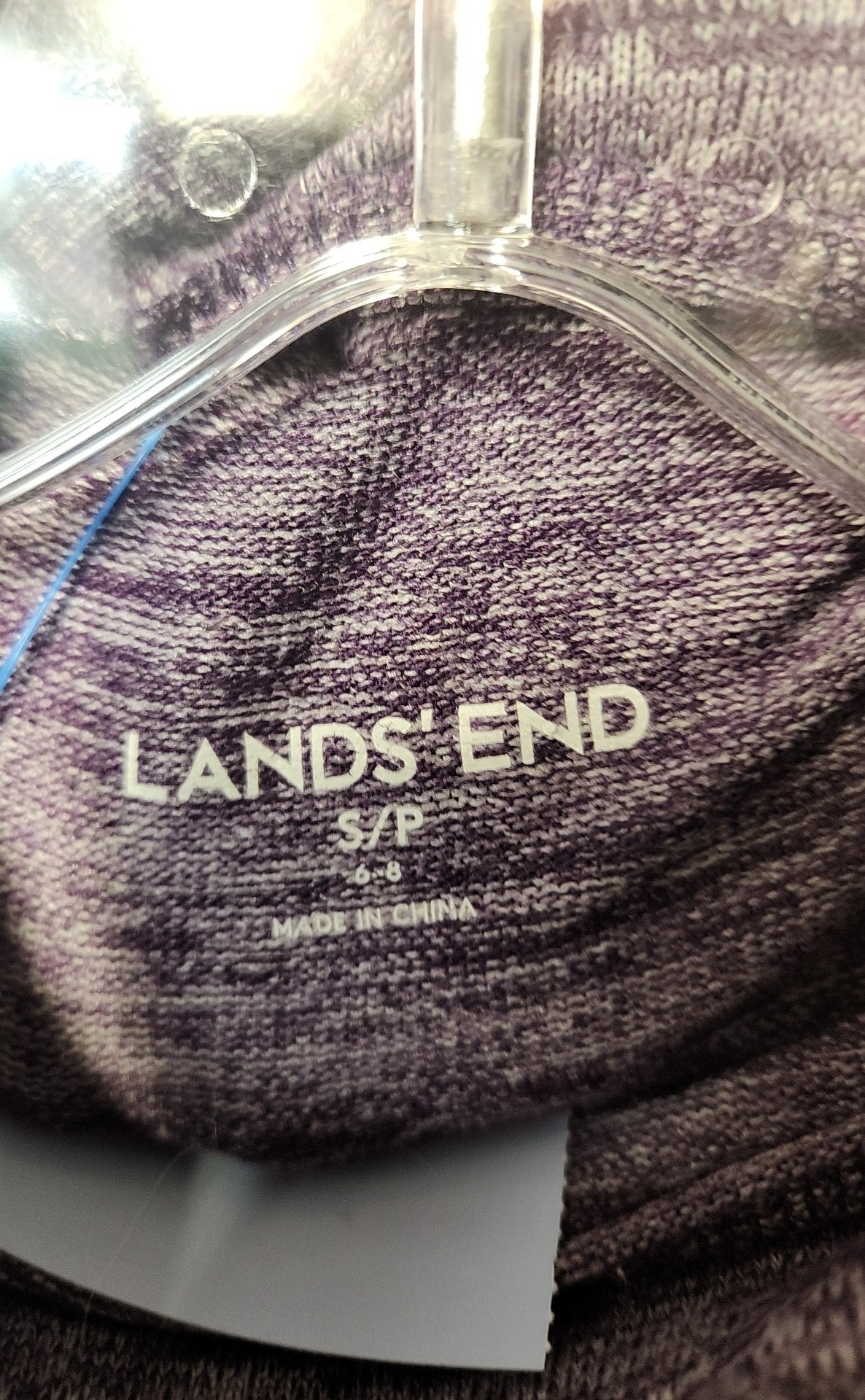 Lands End Women's Size S Purple Long Sleeve Top