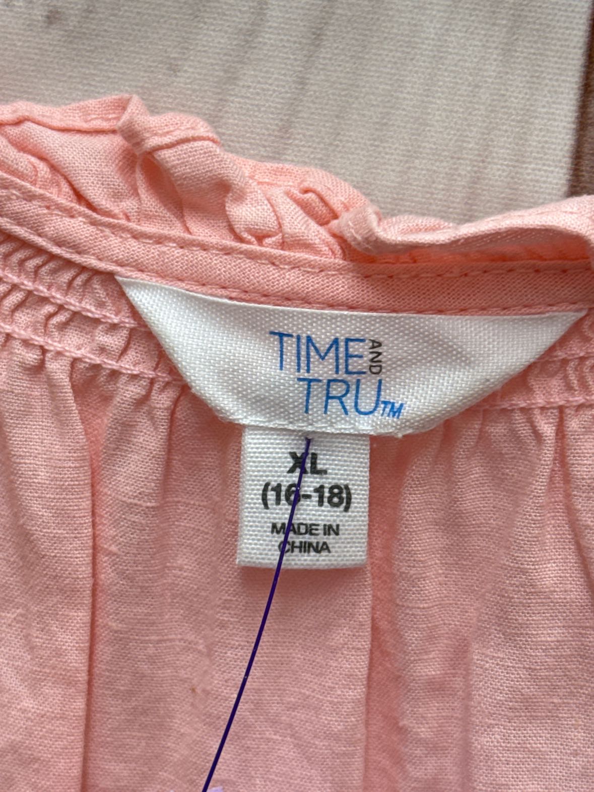 Time and Tru Women's Size XL Pink Sleeveless Top