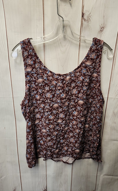 Old Navy Women's Size XL Red Floral Sleeveless Top