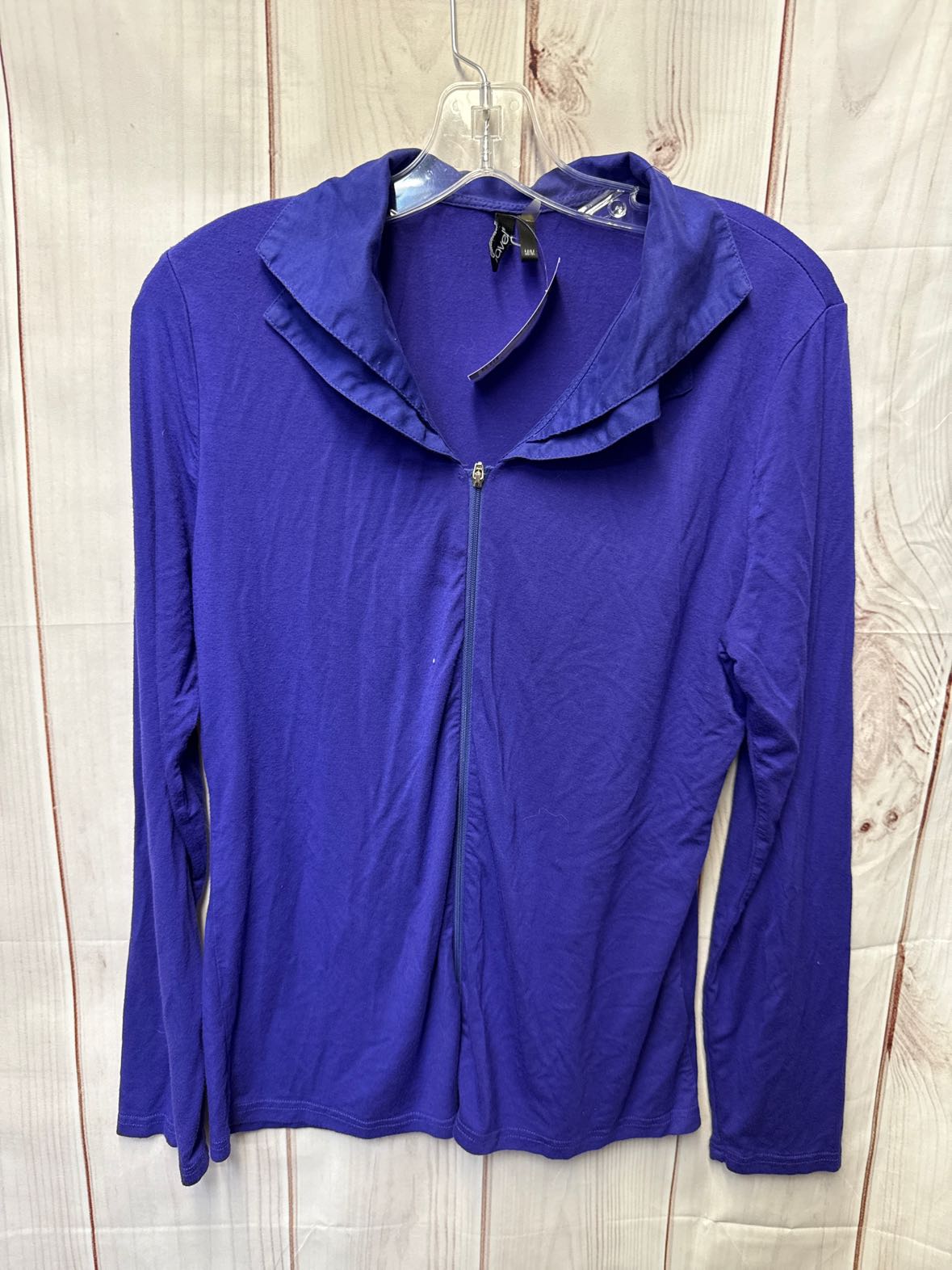 Ravel Women's Size M Purple Full Zip Long Sleeve Top