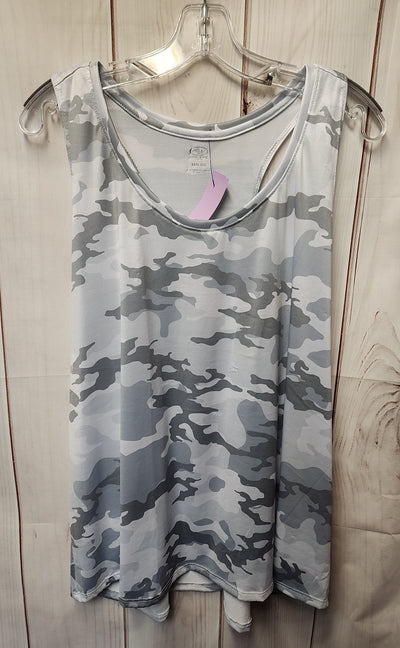 Athletic Works Women's Size XXXL Gray Camo Sleeveless Top