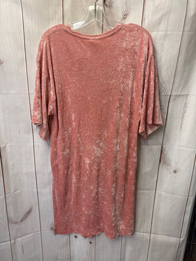 We the Free Women's Size XS Passion Flower Crushed Velvet Short Sleeve Tunic Top