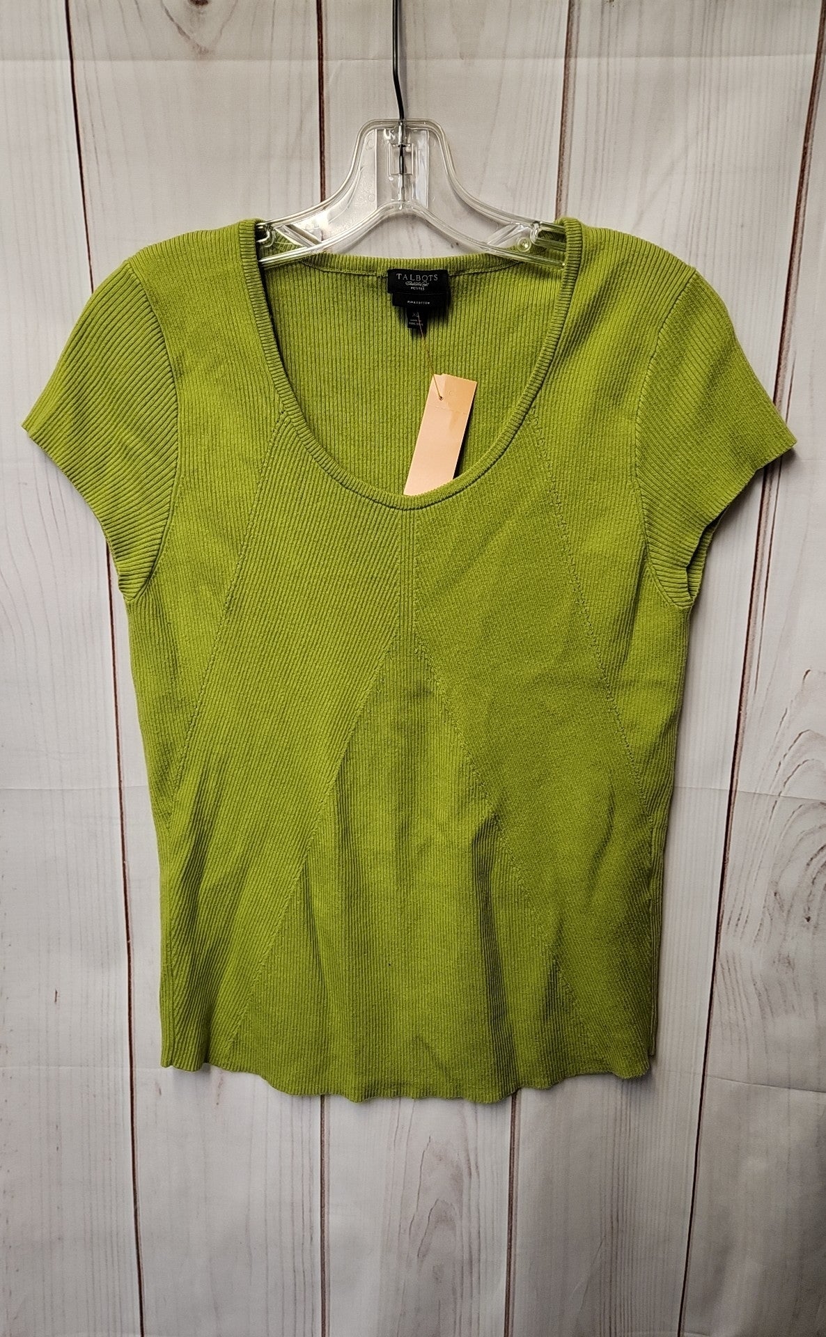 Talbots Women's Size XL Petite Green Short Sleeve Top