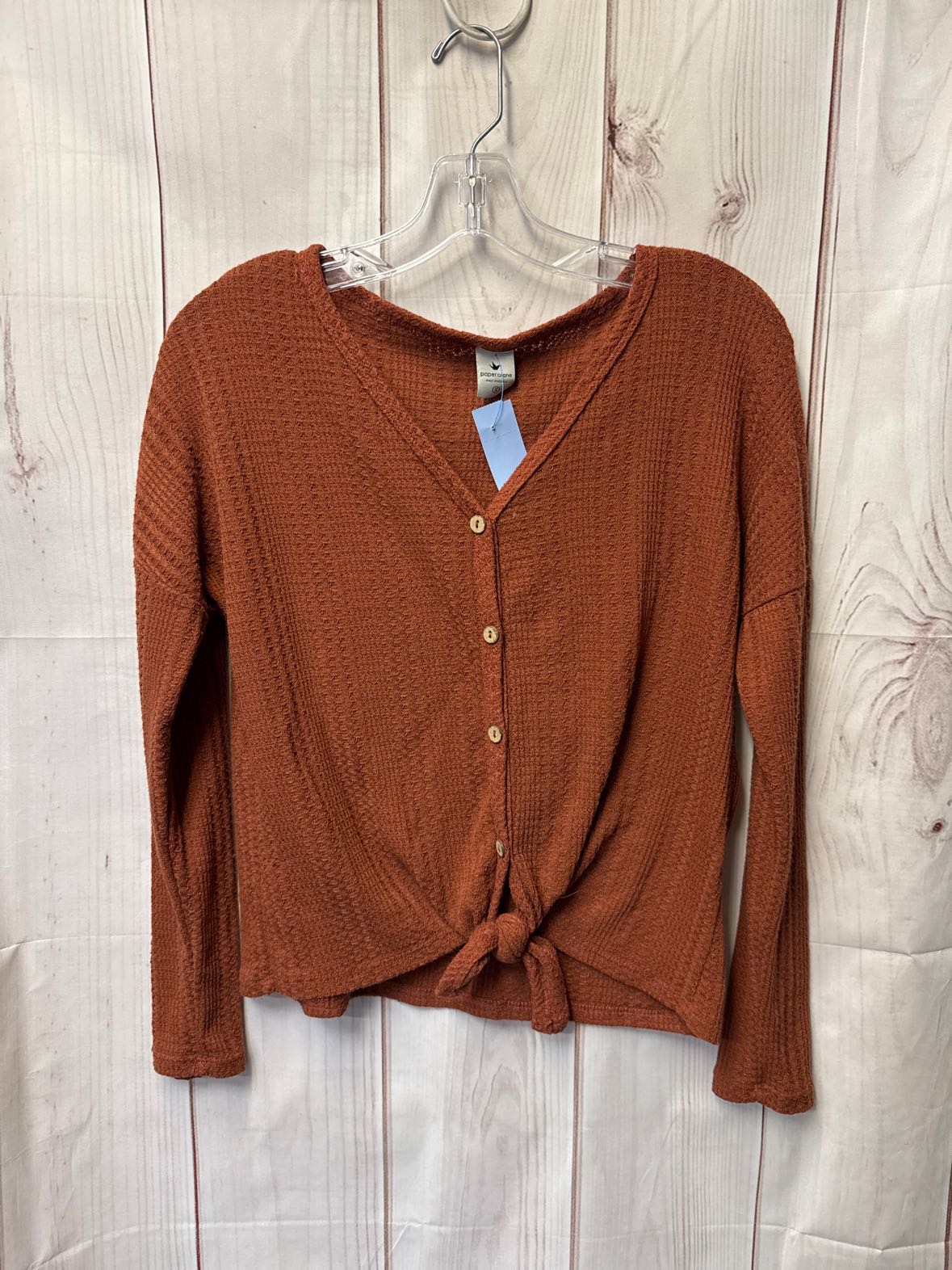 Paper Crane Women's Size S Brown Long Sleeve Top