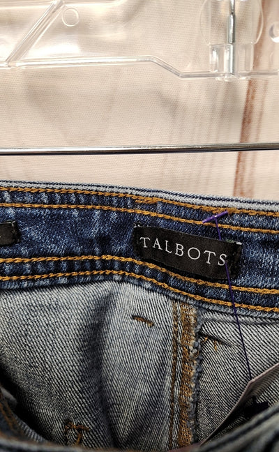 NWT Talbots Women's Size 33 (15-16) Blue Jeans Wide Leg Crop Jean