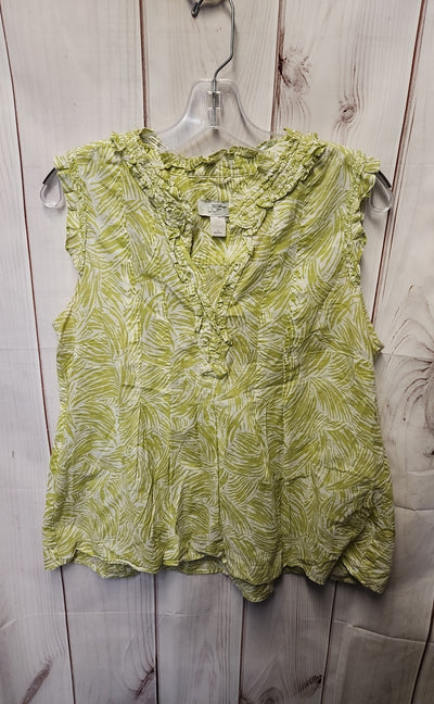 Loft Women's Size L Green Sleeveless Top