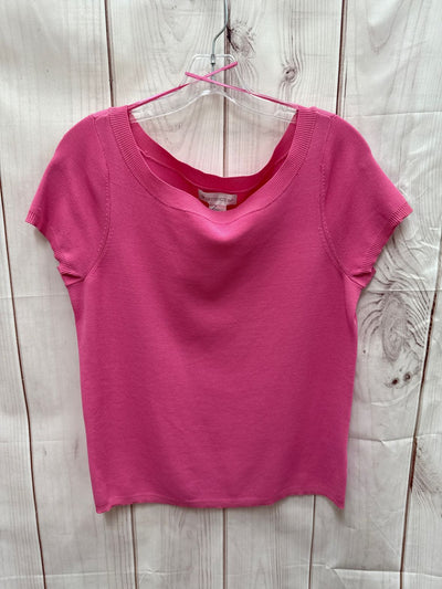 Worthington Women's Size L Pink Short Sleeve Top