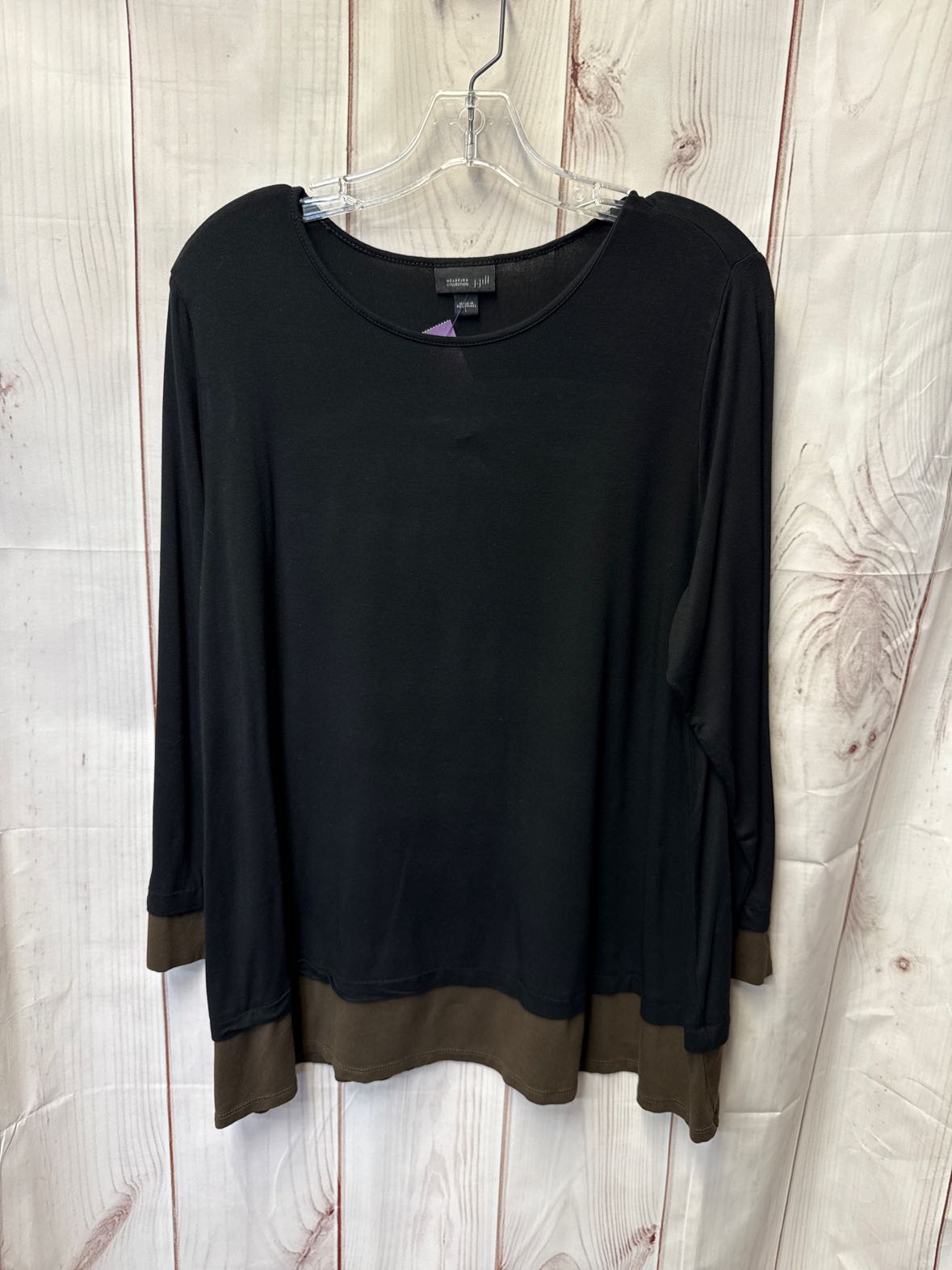 J Jill Women's Size L Black Long Sleeve Top