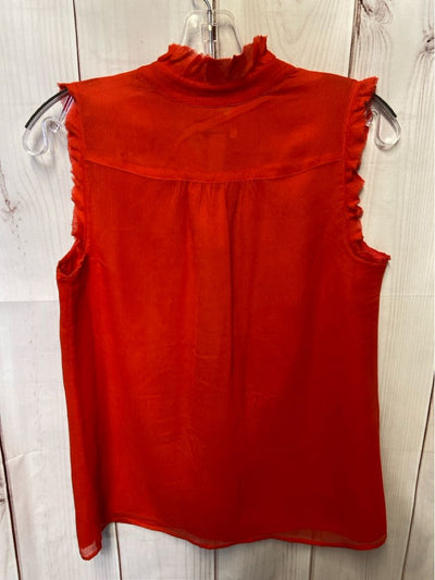 J Crew Women's Size 2 Red Sleeveless Top