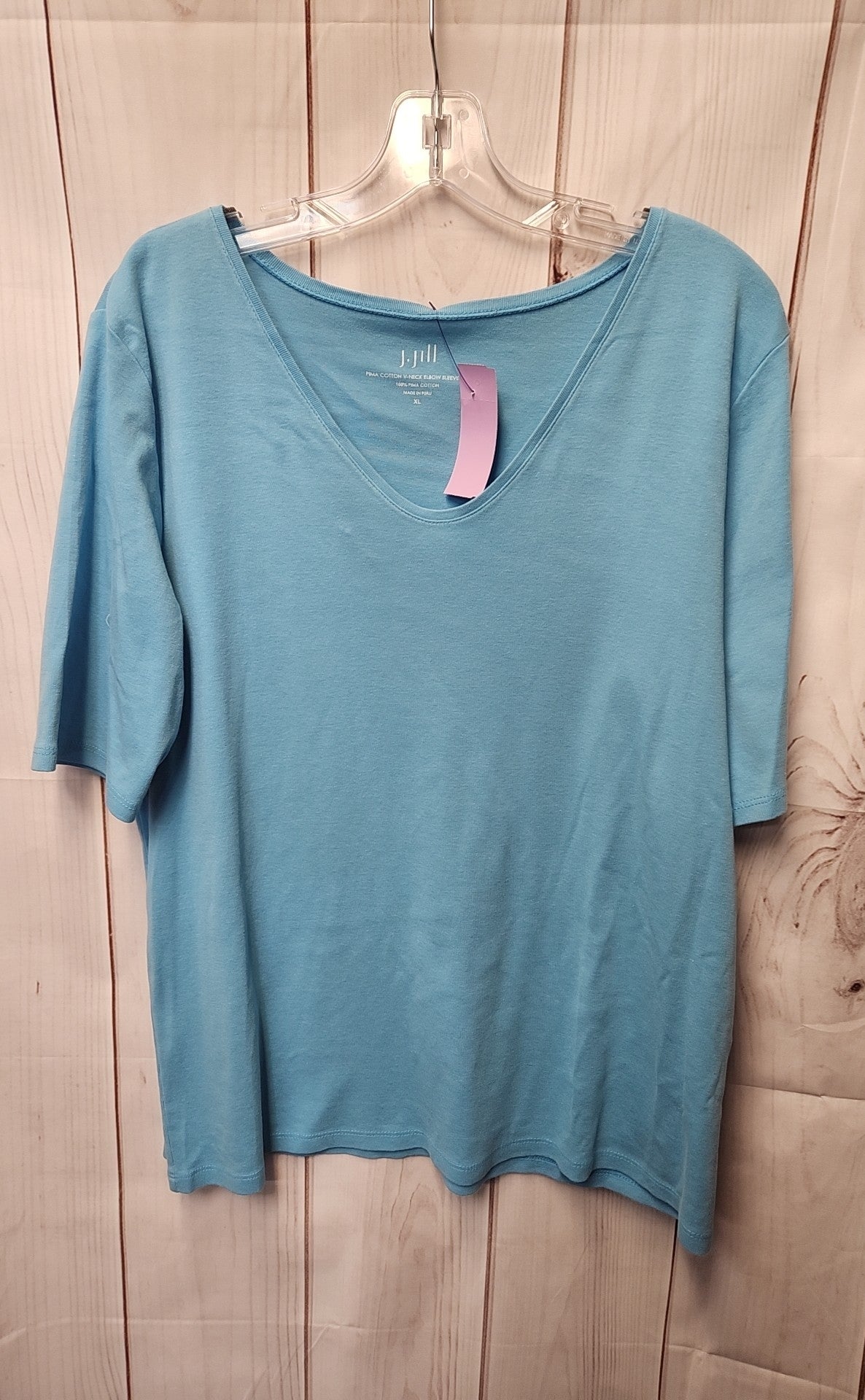 J Jill Women's Size XL Blue Short Sleeve Top