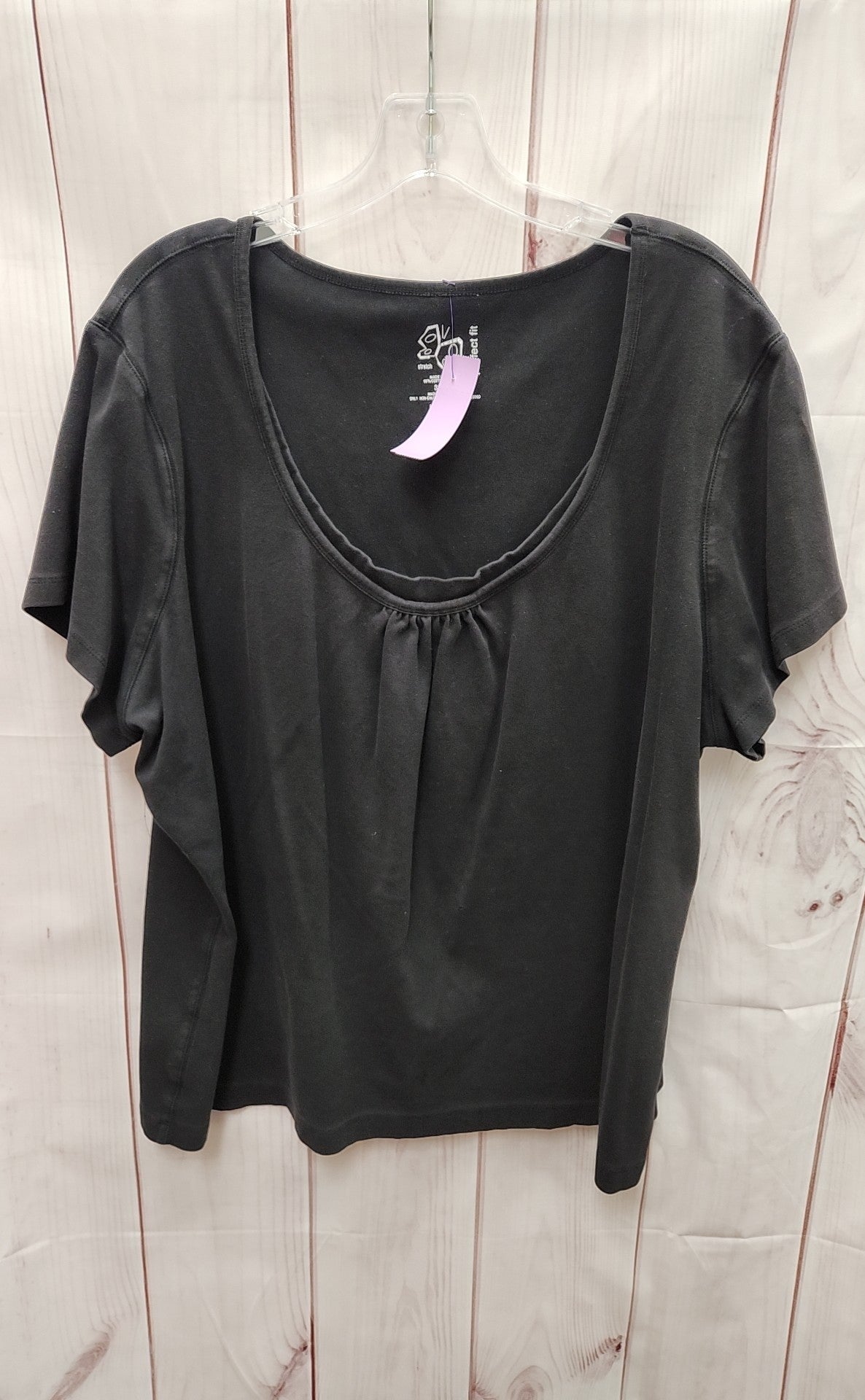 Butterflies Women's Size 30/32 Black Short Sleeve Top