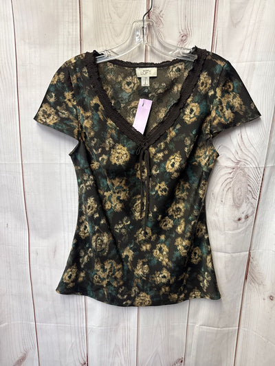 Loft Women's Size 4 Brown Short Sleeve Top