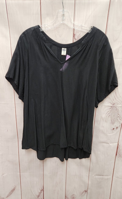 Old Navy Women's Size XL Black Short Sleeve Top