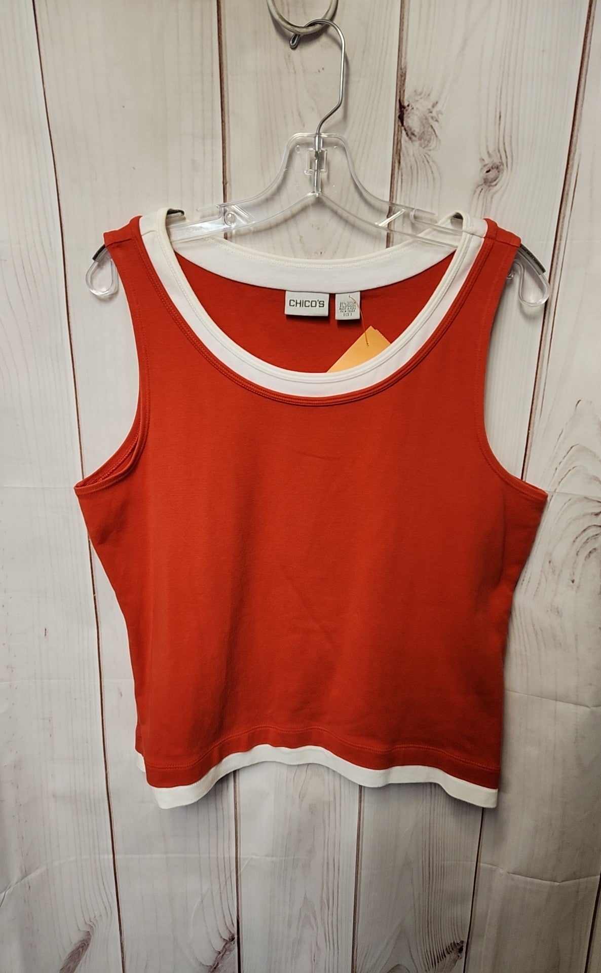 Chico's Women's Size L Orange Sleeveless Top