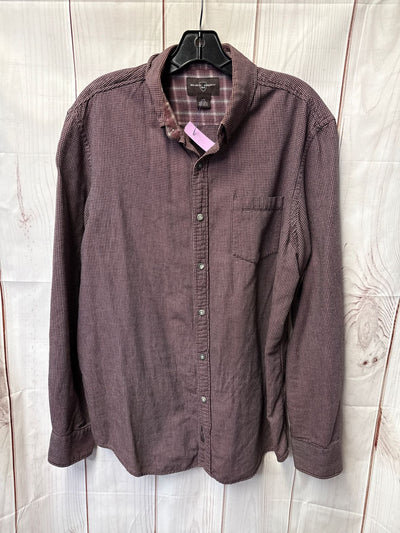 Black Brown Men's Size L Red Shirt