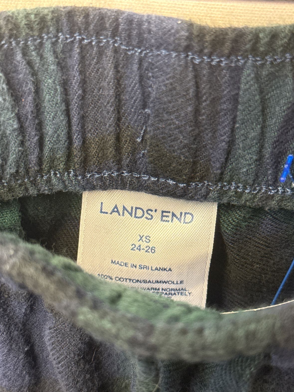 Lands End Men's Size XS Green Pajamas