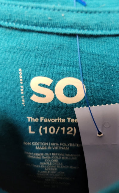 So Girl's Size 10/12 Teal Shirt