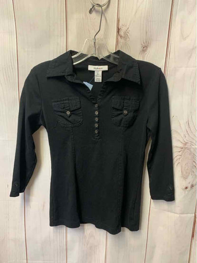 Style & Co Women's Size XS Black 3/4 Sleeve Top