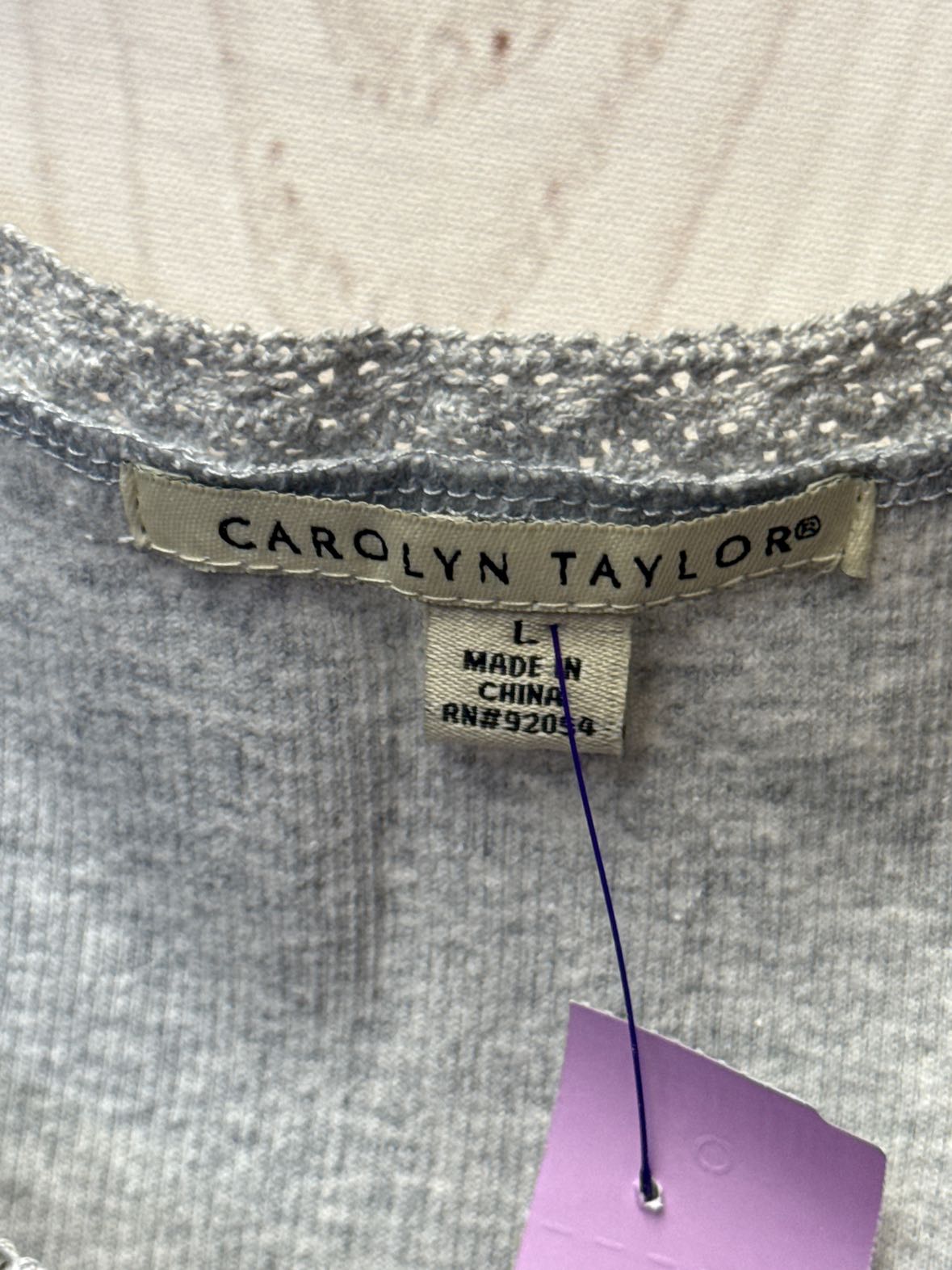 Carolyn Taylor Women's Size L Gray Sleeveless Top