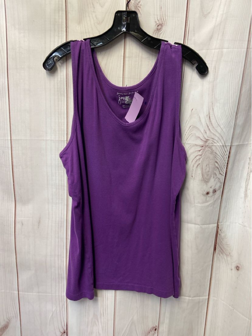 Just My Size Women's Size 3X Purple Sleeveless Top