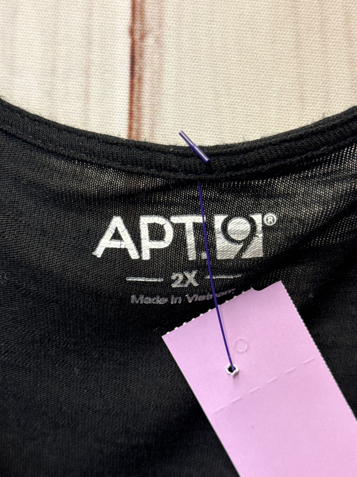 Apt 9 Women's Size 2X Black Short Sleeve Top