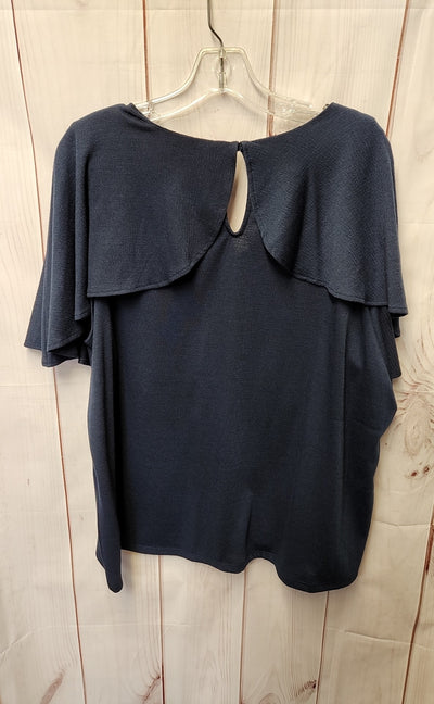 Love Scarlett Women's Size 1X Navy Short Sleeve Top