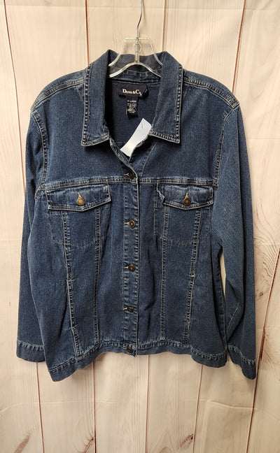 Denim & Co Women's Size XL Blue Jacket