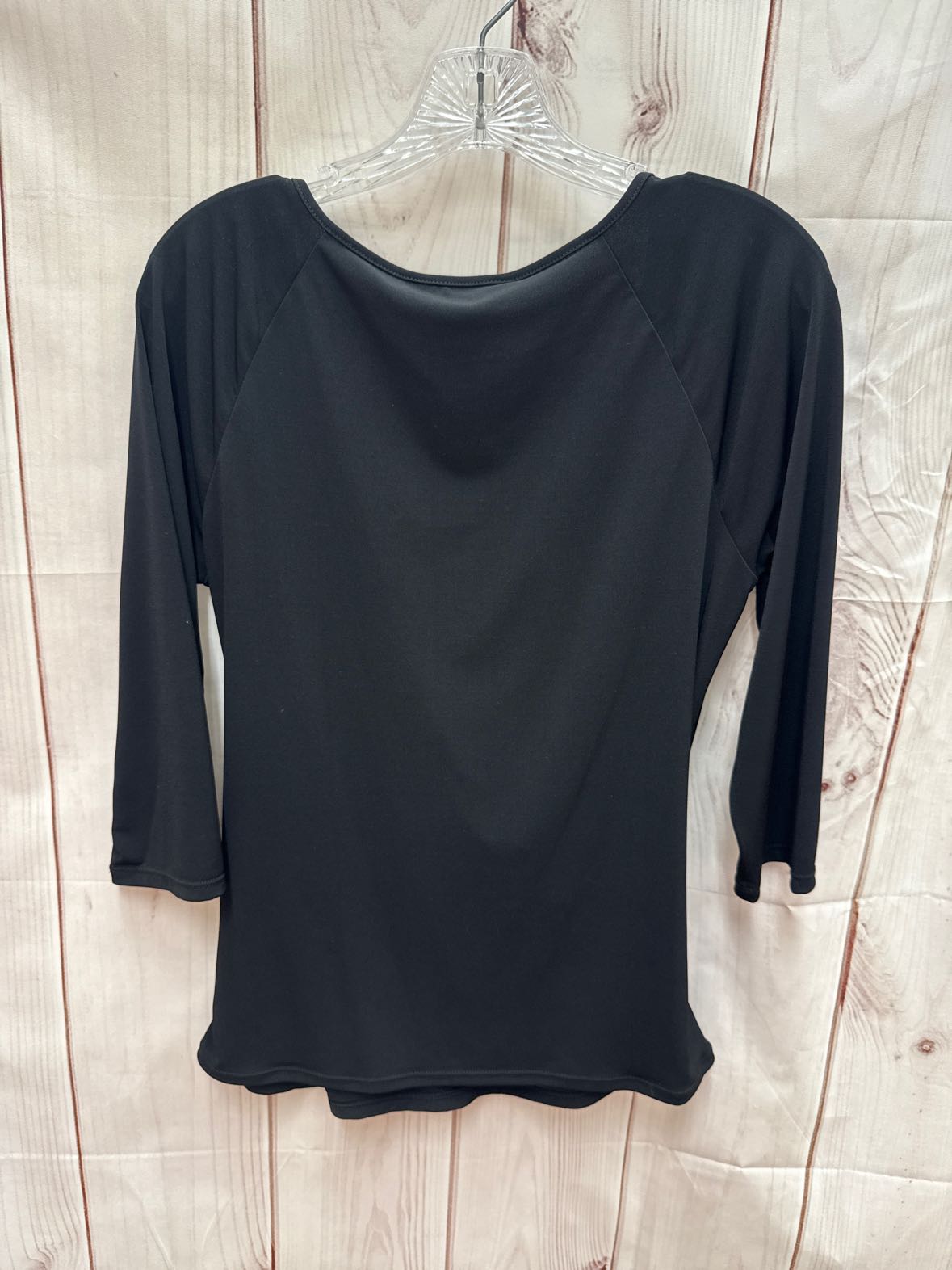 George Women's Size L Black 3/4 Sleeve Top