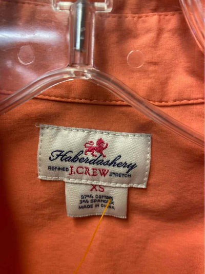 J Crew Women's Size XS Orange 3/4 Sleeve Top Haberdashery