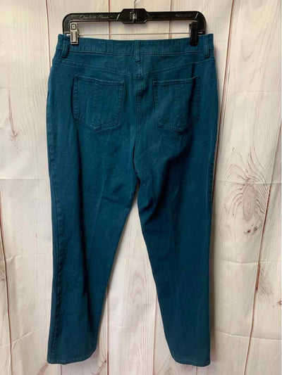 Chico's Women's Size 1.5=10 Teal Pants So Slimming