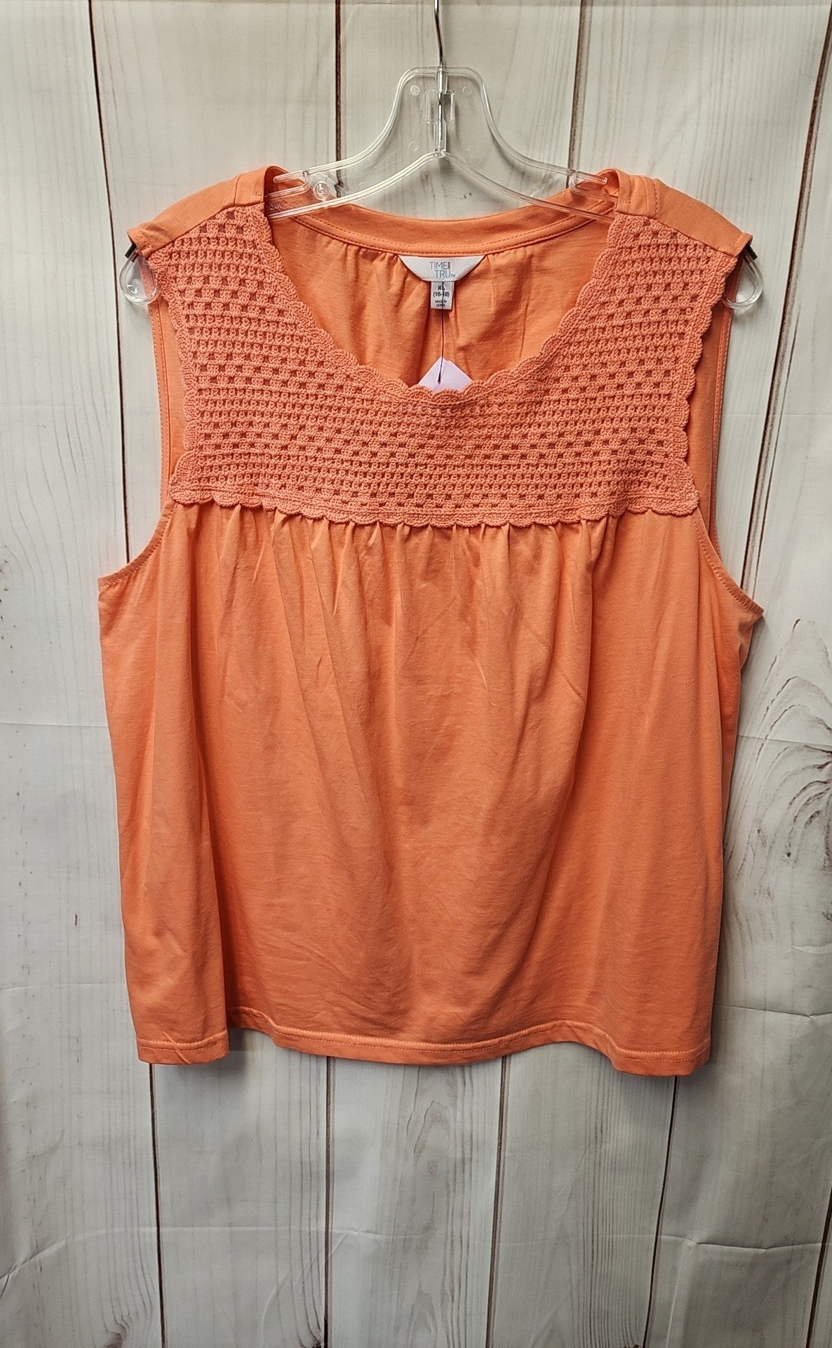 Time and Tru Women's Size XL Peach Sleeveless Top