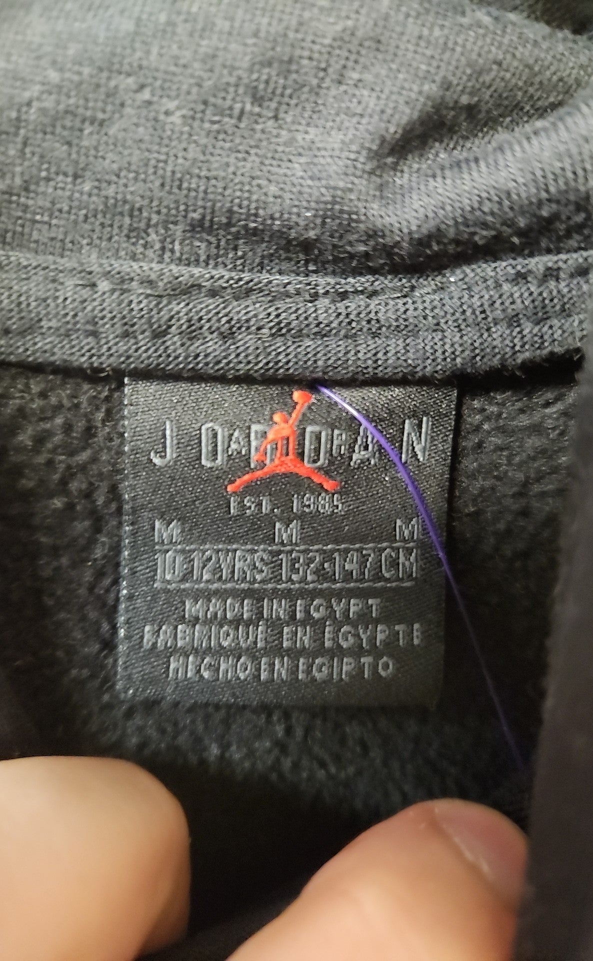Air Jordan Boy's Size 10/12 Black Sweatshirt