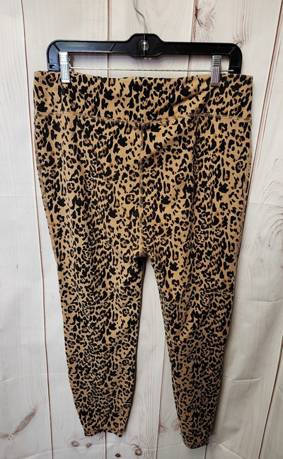 J Crew Women's Size XL Brown Animal Print Leggings