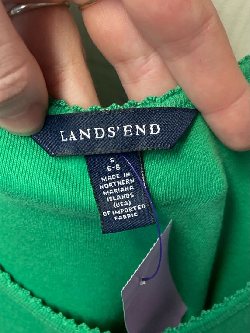 Lands End Women's Size S Green Sleeveless Top