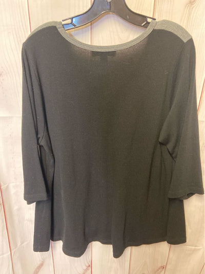 Karen Kane Women's Size 2X Gray 3/4 Sleeve Top