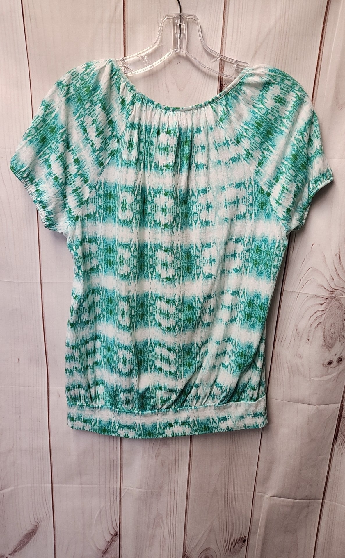 Chaps Women's Size M Green Short Sleeve Top