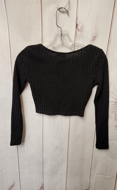 Morning Mist Women's Size 6 Black Knit Long Sleeve Top