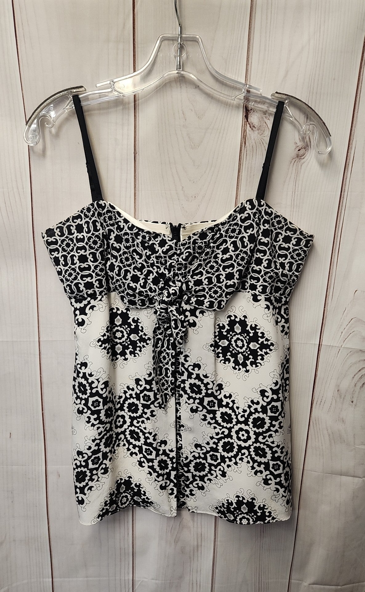 White House Black Market Women's Size 6 White & Black Sleeveless Top