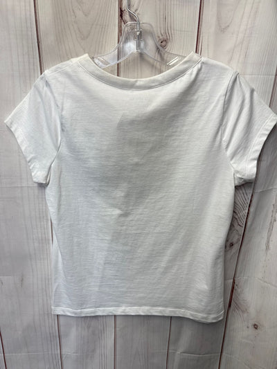 St Johns Bay Women's Size S White Short Sleeve Top