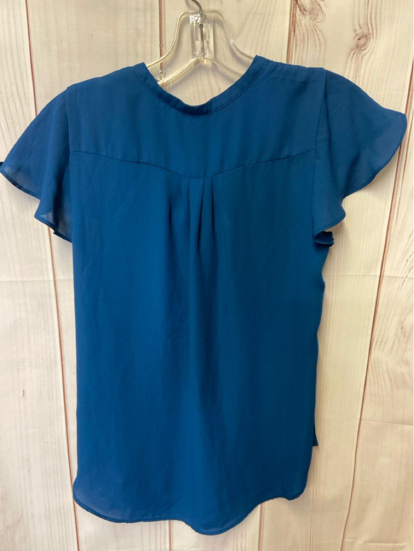 H&M Women's Size 0 Blue Short Sleeve Top